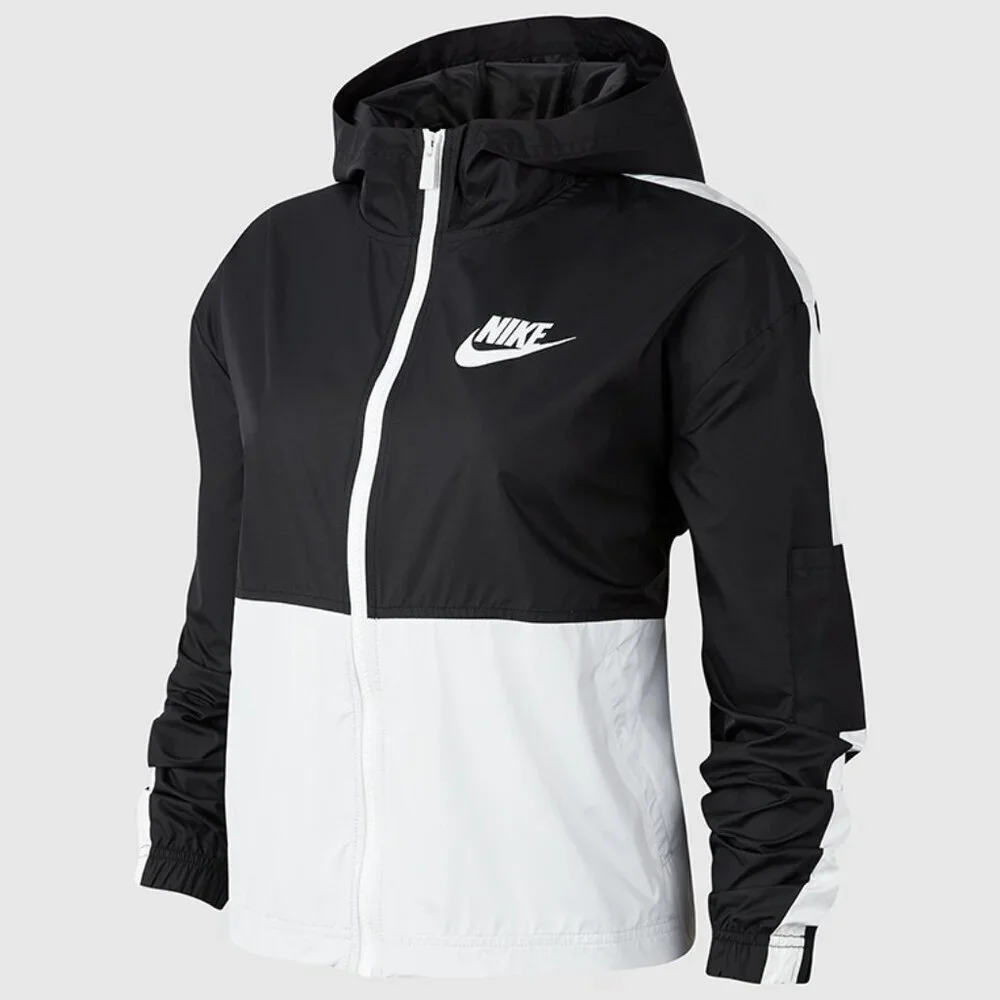 Nike Women's Logo Printed Woven Active Hooded Jacket Size Small 54239